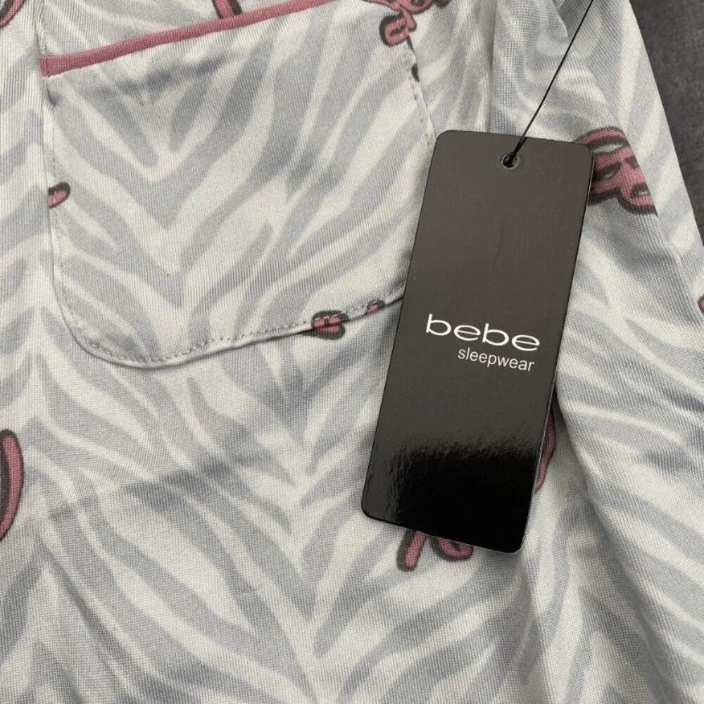 Bebe Women’s Pink and White Pajama Set - Picture 5 of 10